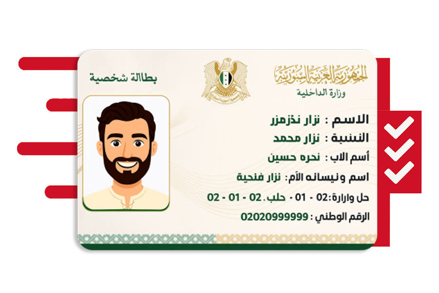 Syria ID card verification